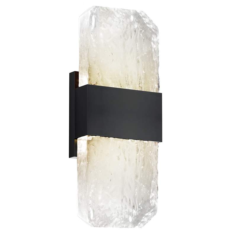 Image 1 Rune LED Outdoor Wall Sconce - Small Black