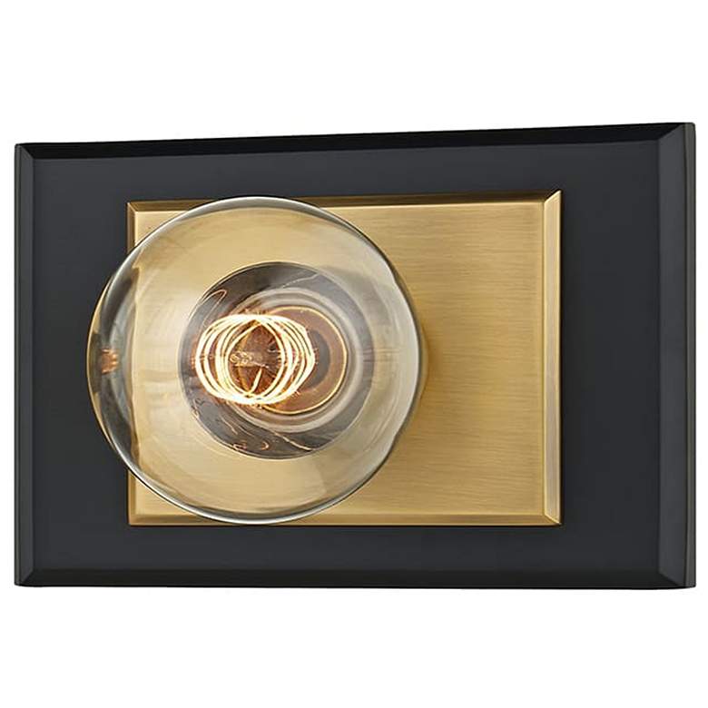 Image 1 Runyan 6 3/4 inch High Soft Black Patina Brass Wall Sconce