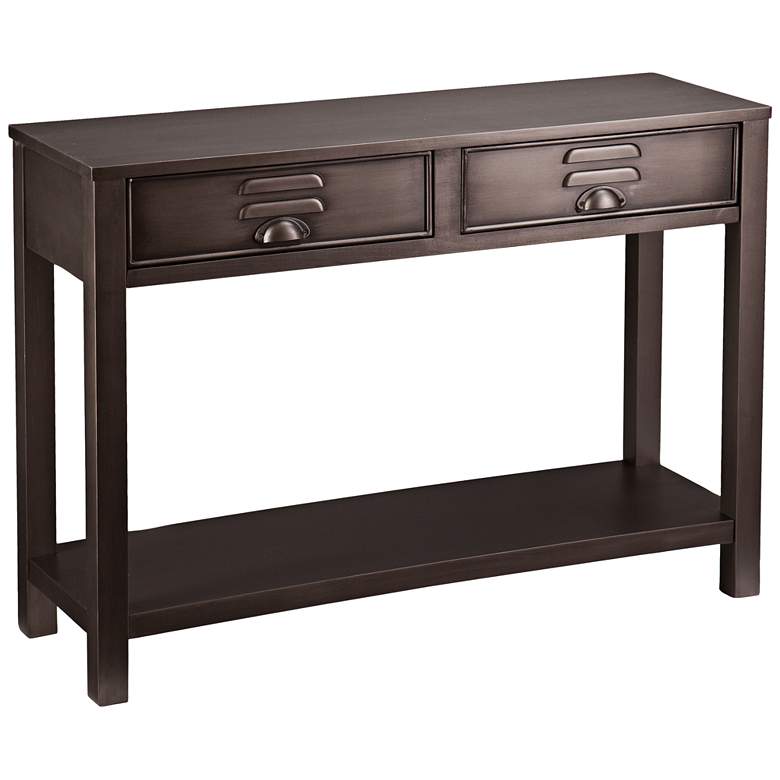 Image 1 Rupert 42 inch Wide Renovation Gray Industrial Console Table
