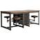 Rupert 71" Wide Waxed Bleached Pine 8-Drawer Work Table