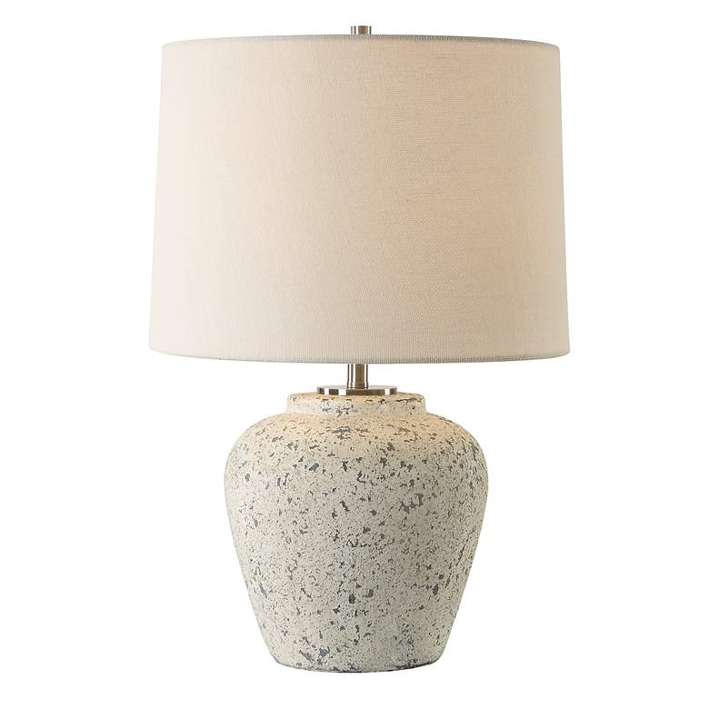 Image 3 Rupture 19" Ivory and Gray Ceramic Table Lamp