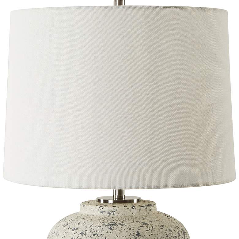 Image 6 Rupture 19" Ivory and Gray Ceramic Table Lamp more views