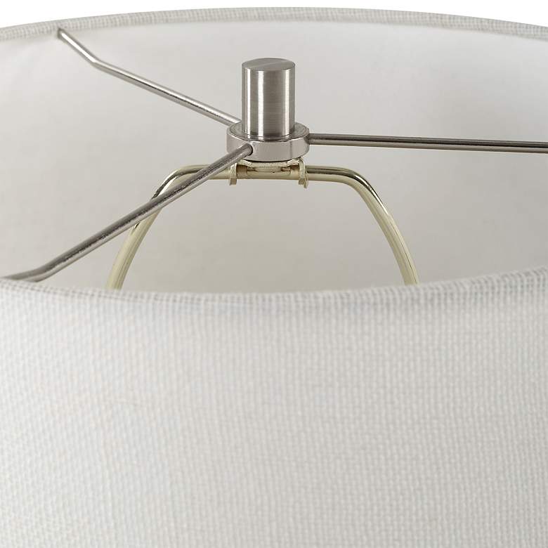 Image 7 Rupture 19" Ivory and Gray Ceramic Table Lamp more views