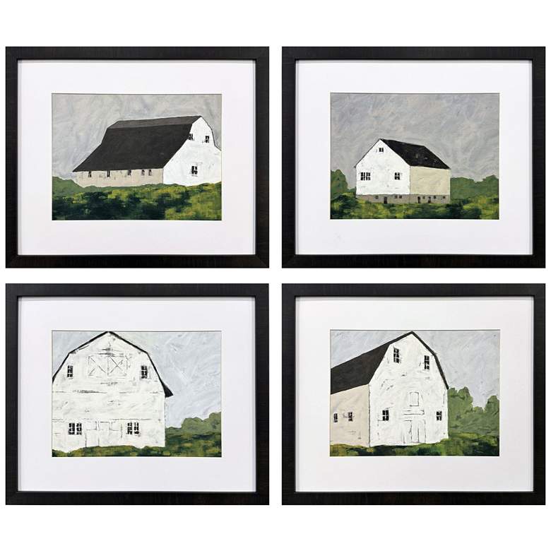 Image 1 Rural Escape 24"W x 20"H Modern Framed Art Set of 4