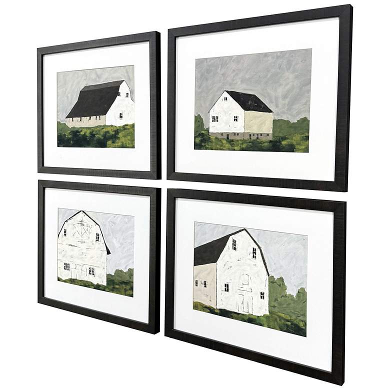Image 2 Rural Escape 24"W x 20"H Modern Framed Art Set of 4 more views