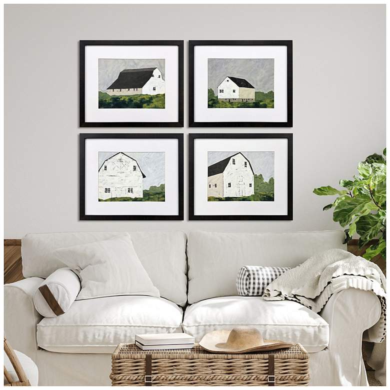Image 4 Rural Escape 24"W x 20"H Modern Framed Art Set of 4 more views