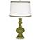 Rural Green Apothecary Table Lamp with Ric-Rac Trim