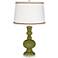 Rural Green Apothecary Table Lamp with Twist Scroll Trim