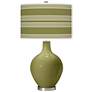 Rural Green Bold Stripe Ovo Table Lamp