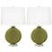 Rural Green Carrie Table Lamp Set of 2