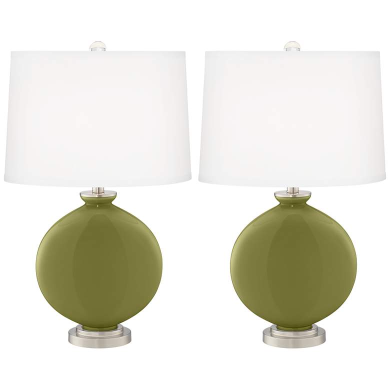 Image 2 Rural Green Carrie Table Lamp Set of 2
