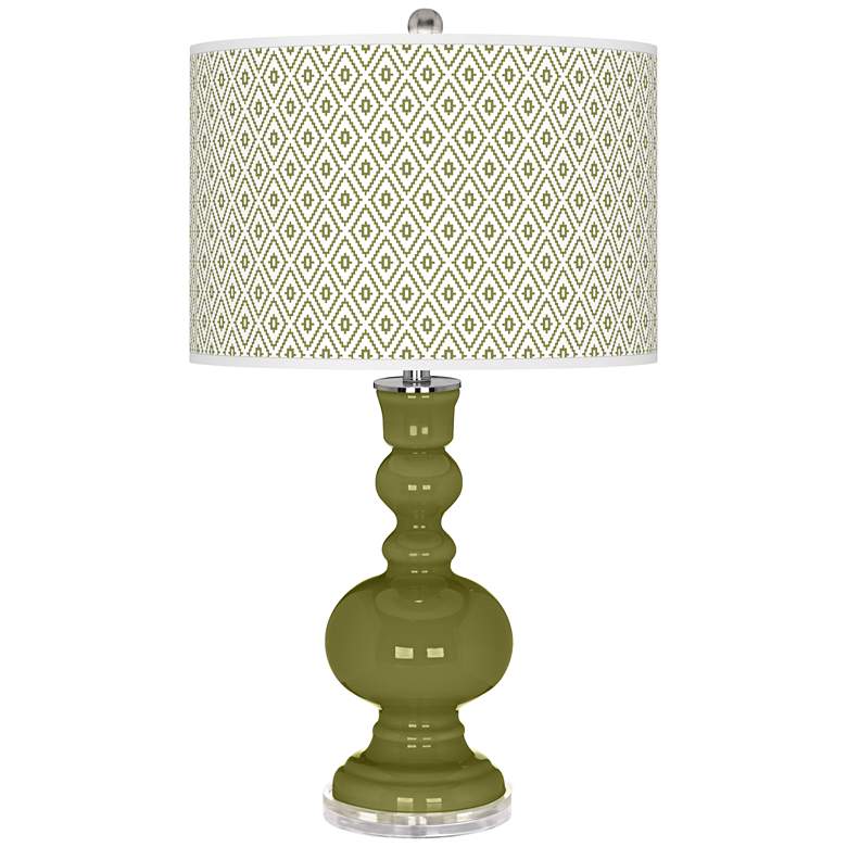 Image 1 Rural Green Diamonds Apothecary Table Lamp