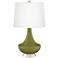 Rural Green Gillan Glass Table Lamp with Dimmer
