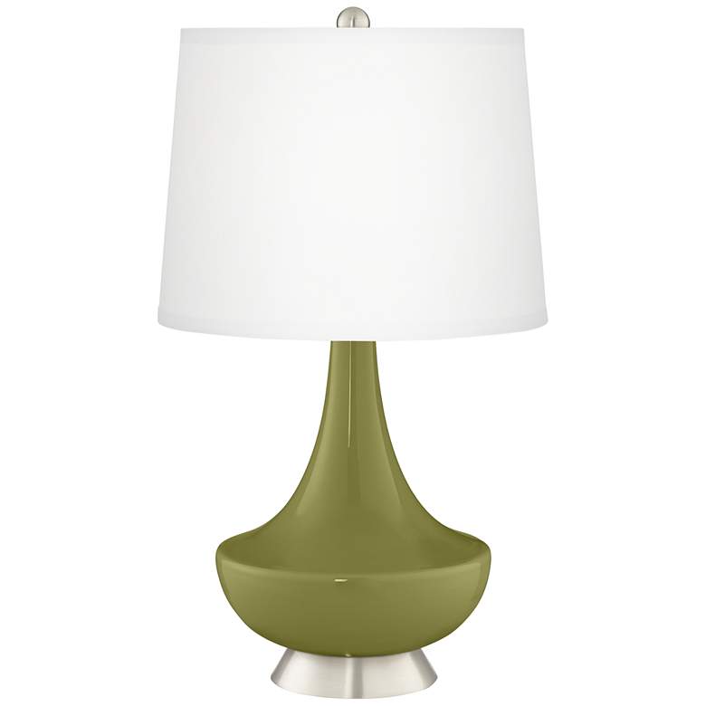 Image 2 Rural Green Gillan Glass Table Lamp