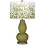 Rural Green Mosaic Giclee Double Gourd Table Lamp