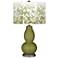 Rural Green Mosaic Giclee Double Gourd Table Lamp