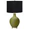 Rural Green Ovo Table Lamp with Black Shade