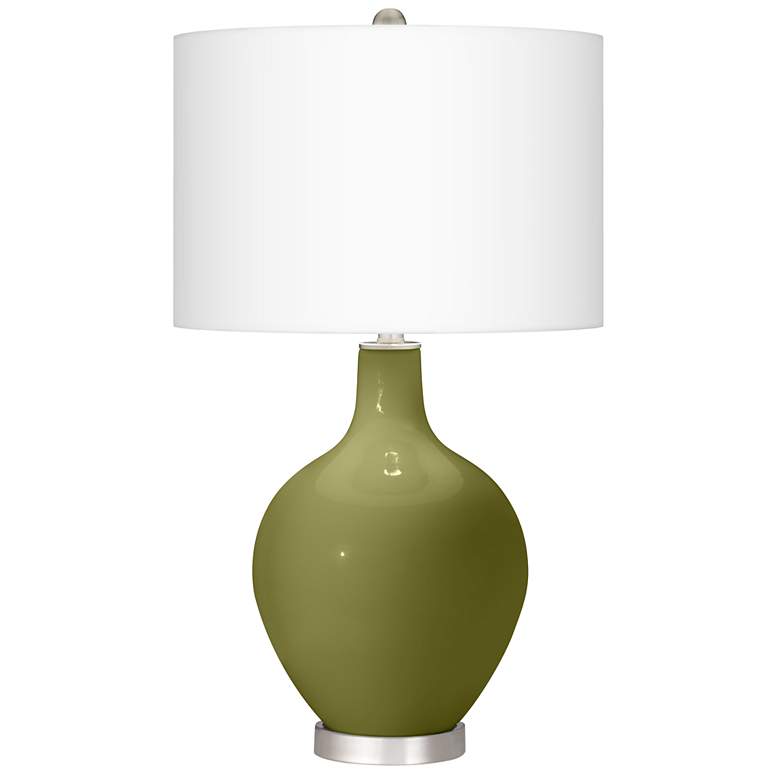 Image 1 Rural Green Ovo Table Lamp With Dimmer