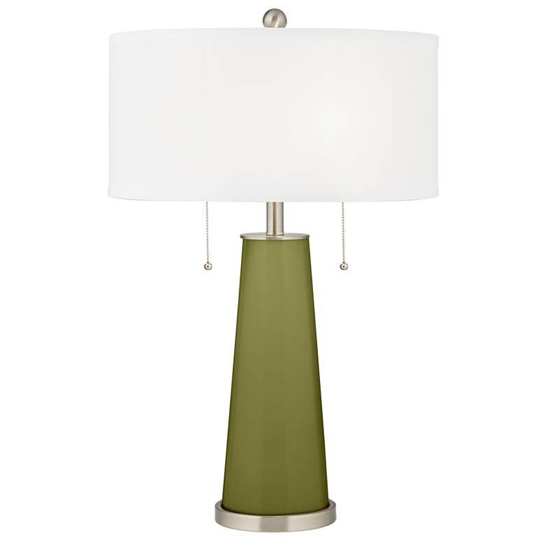 Image 2 Rural Green Peggy Glass Table Lamp With Dimmer