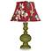 Rural Green Red Botanical Shade Apothecary Table Lamp