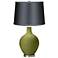 Rural Green - Satin Dark Gray Shade Ovo Table Lamp