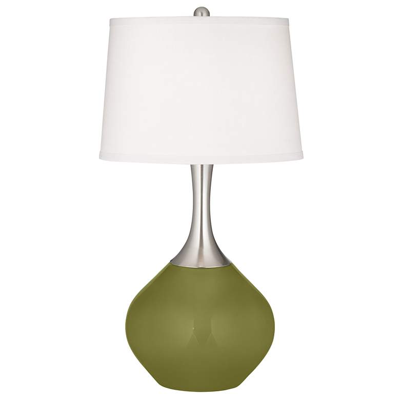Image 2 Rural Green Spencer Table Lamp with Dimmer