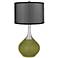 Rural Green Spencer Table Lamp with Organza Black Shade
