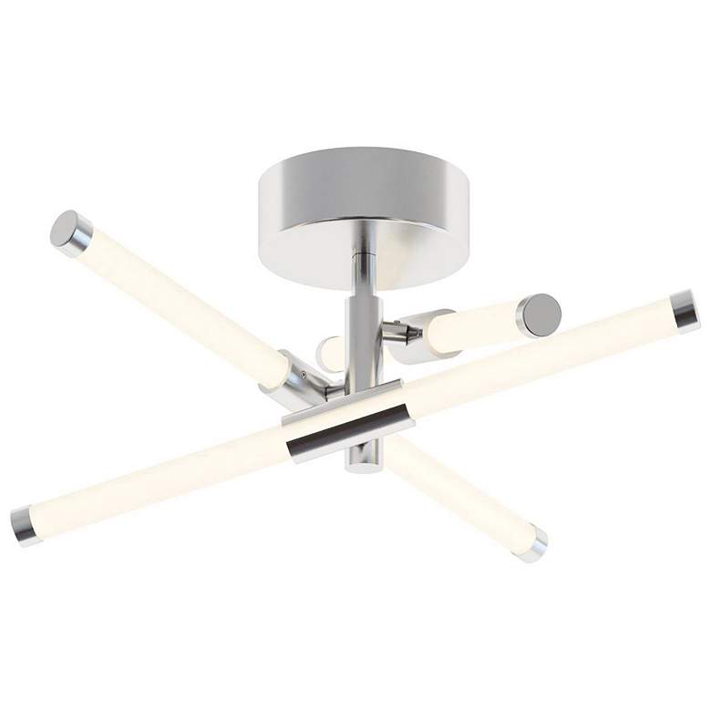 Image 1 Rusnak 15.5" Wide Polished Chrome LED Semi-Flush Mount