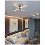 2_Rusnak 15.5" Wide Polished Chrome LED Semi-Flush Mount more views
