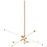 3_Rusnak 30" Wide Satin Brass LED Tubular Pendant Light