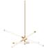 Rusnak 30" Wide Satin Brass LED Tubular Pendant Light
