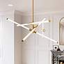 2_Rusnak 30" Wide Satin Brass LED Tubular Pendant Light