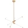 4_Rusnak 30" Wide Satin Brass LED Tubular Pendant Light more views