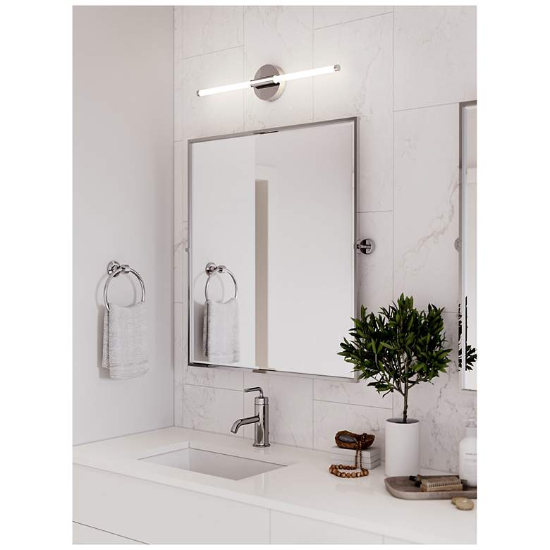 Image 6 Rusnak 36" Wide Polished Chrome LED ADA Bath Light more views