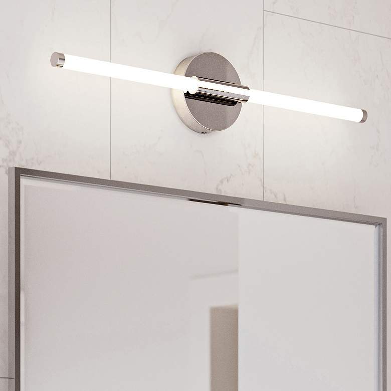 Image 2 Rusnak 48" Wide Polish Chrome LED Vanity Bath Light