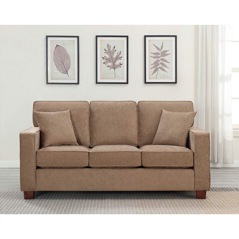 Image 7 Russell 70 3/4" Wide Earth 3-Seater Sofa with 2 Pillows more views