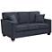 Russell 70 3/4" Wide Navy 3-Seater Sofa with 2 Pillows