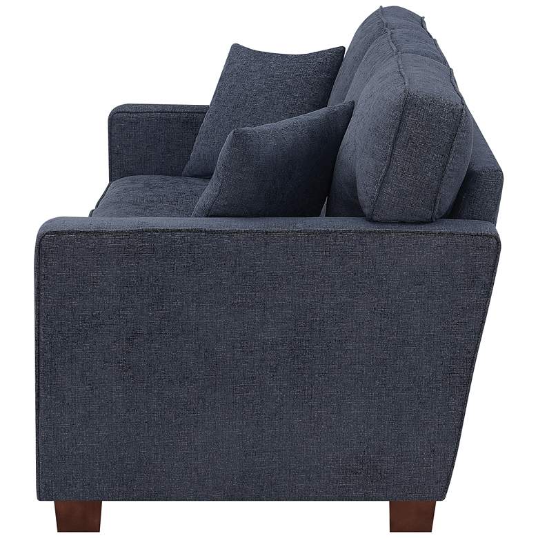 Image 5 Russell 70 3/4" Wide Navy 3-Seater Sofa with 2 Pillows more views