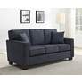 Russell 70 3/4" Wide Navy 3-Seater Sofa with 2 Pillows