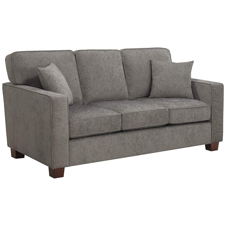 Image 2 Russell 70 3/4" Wide Taupe 3-Seater Sofa with 2 Pillows