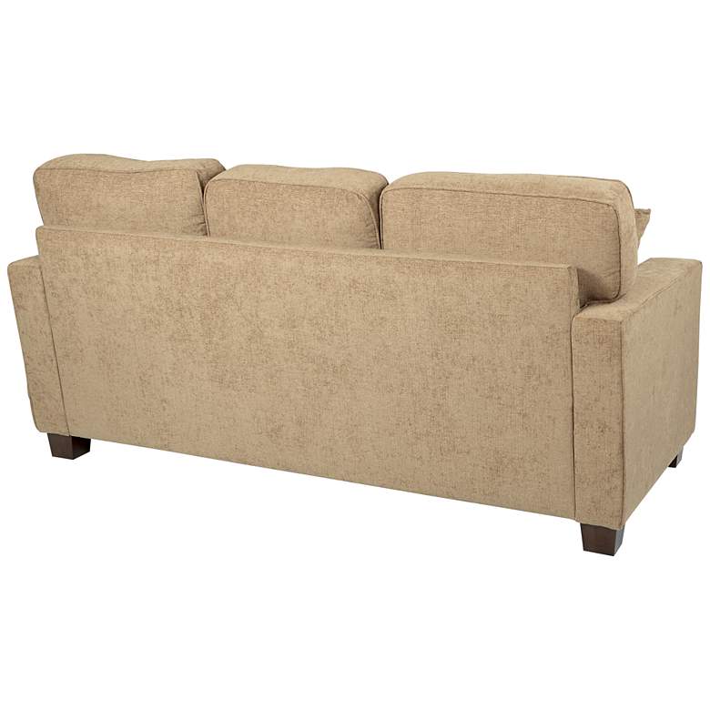 Image 4 Russell Earth Fabric L-Shaped Sectional Sofa with 2 Pillows more views
