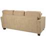 Russell Earth Fabric L-Shaped Sectional Sofa with 2 Pillows