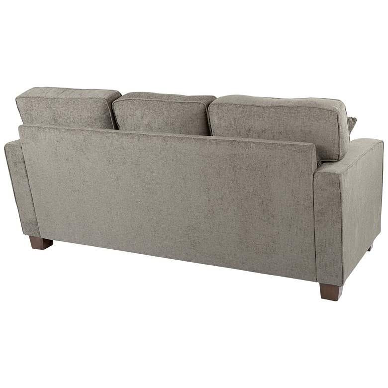 Image 4 Russell Taupe Fabric L-Shaped Sectional Sofa with 2 Pillows more views