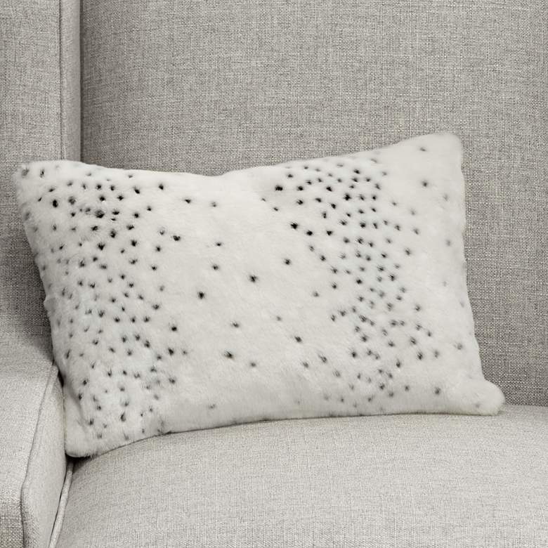 Image 1 Russian Puma 20" x 14" Plush Faux Fur Pillow