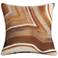 Rust Agate Abstract 18" Square Throw Pillow