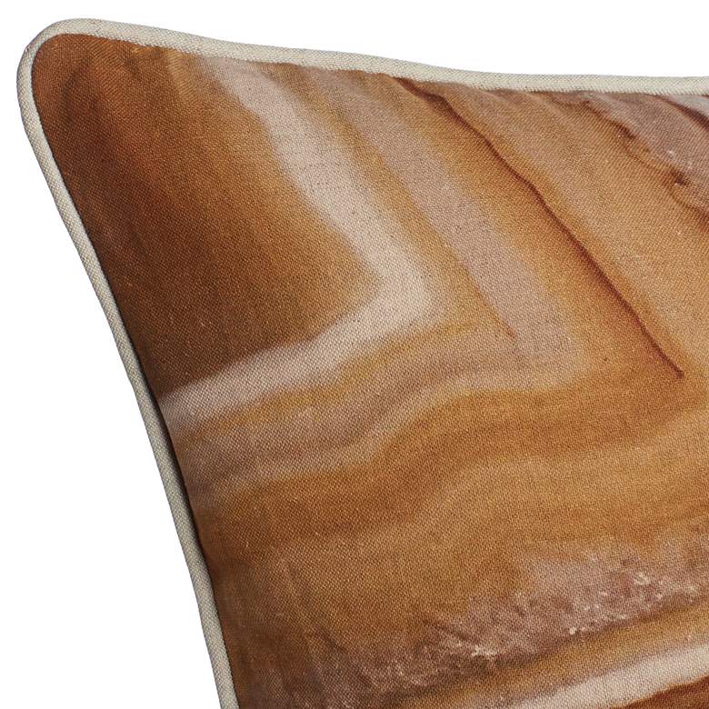 Rust Agate Abstract 18&quot; Square Throw Pillow more views