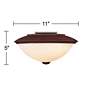 Rust Finish Outdoor Wet-Rated LED Ceiling Fan Light Kit
