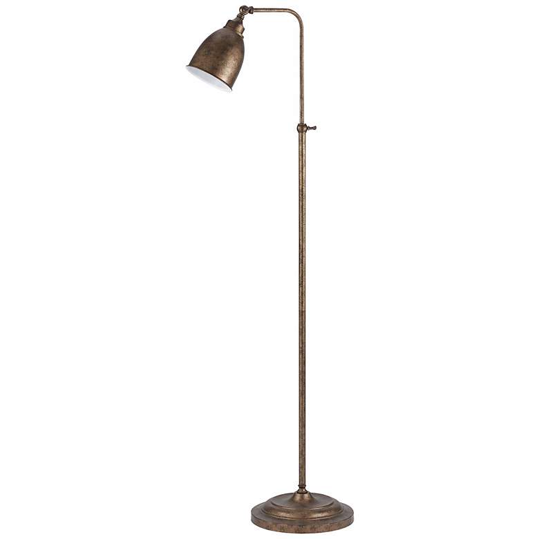 Image 2 Rust Metal Adjustable Pole Pharmacy Floor Lamp