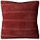 Rust Pin Tuck Stripes 22" Square Decorative Filled Pillow