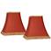 Rust Set of 2 Square Sided Lamp Shades 5x10x9 (Spider)